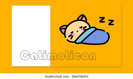 The cute cat icon on the yellow background is perfect for emoticons