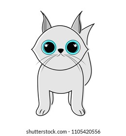 Cute cat icon sketch