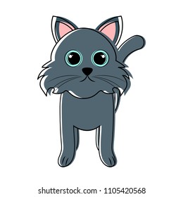 Cute cat icon sketch