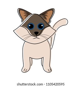 Cute cat icon sketch