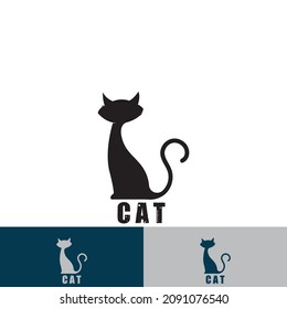 cute cat icon vector illustration template design