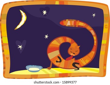 cute cat illustration