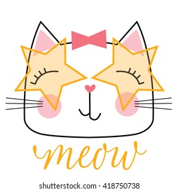 cute cat illustration