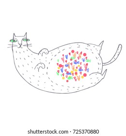 Cute cat illustration
