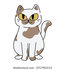 Cute Cat Illustration Colored - 03