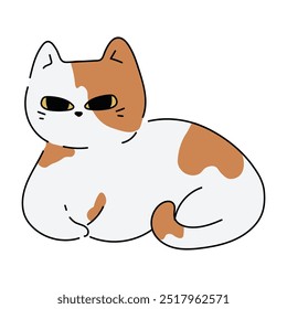 Cute Cat Illustration Colored - 05