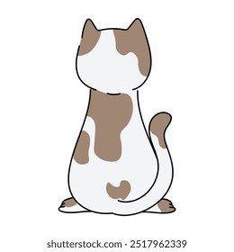 Cute Cat Illustration Colored - 09