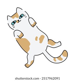 Cute Cat Illustration Colored - 11