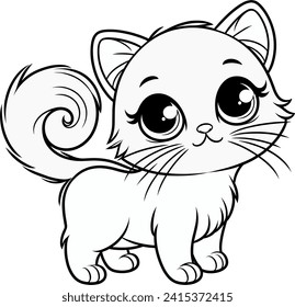 "Cute Cat Illustration: High-Quality Design Elements for Your Creative Projects"