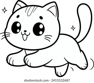 "Cute Cat Illustration: Qualitativ hochwertige Design-Elemente für Ihre kreativen Projekte"