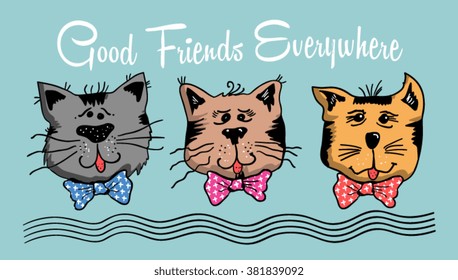cute cat illustration series