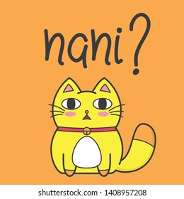 Cute cat illustration with simple quote