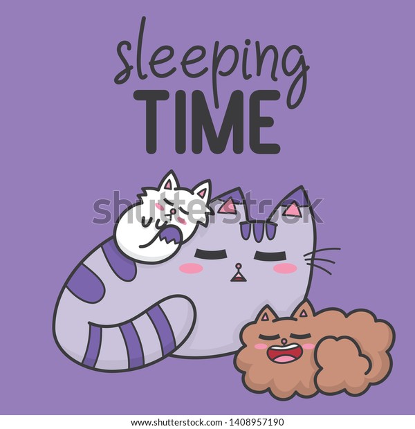 Cute cat illustration\
with simple quote
