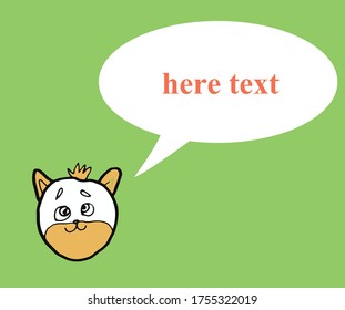 linda ilustración de gato. enviar un mensaje