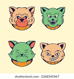 süße Katzengrafik, Vektorgrafik
