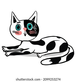Cute cat illustration vector eps 10