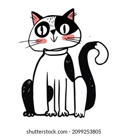 Ilustración de gatos recortados eps 10