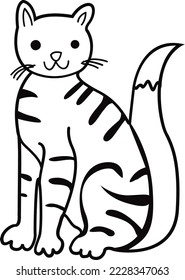 imagen vectorial de ilustración de gato lindo