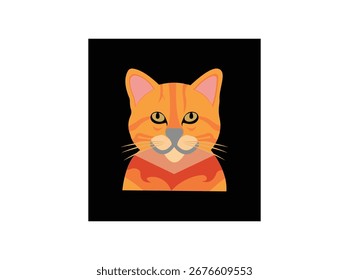 Cute cat illustration vector. cat line icon.