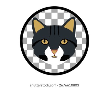 Cute cat illustration vector. cat line icon and Logo design.