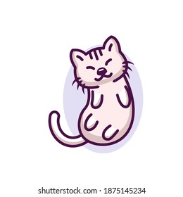 Ilustración de gato en fondo blanco