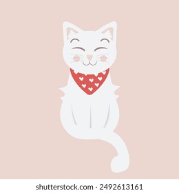 Cute cat image vector illustration