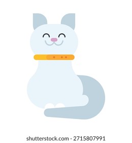Gato lindo aislado gráfico Illustrator