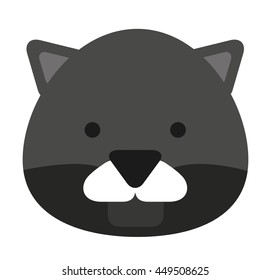 cute cat  isolated icon design, vector illustration  graphic 