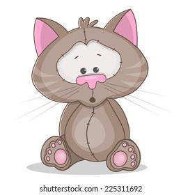 Cute Cat isolated on a white background 