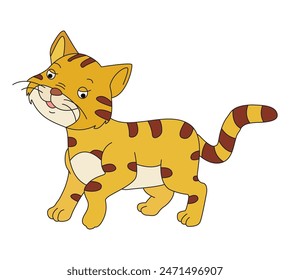 Cute cat isolated on white background