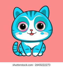 cute cat with kawaii style