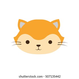 cute cat kawaii style vector illustration design