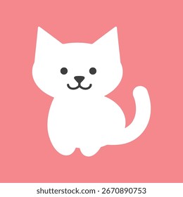 süße Katze Kätzchen flache Illustration Vektor