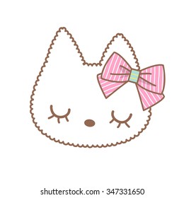 Cute Cat kitten Pet, vector illustration cartoon. 