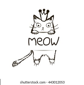 Cute Cat kitten Pet, vector illustration cartoon.