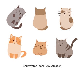 Cute cat kitten vector clipart