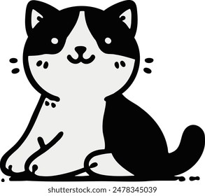 cute cat kitty cartoon illustration icon
