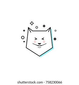 cute cat is laughing