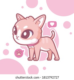 cute cat logo cartoon character