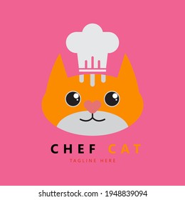 cute cat logo cartoon illustration vector graphic