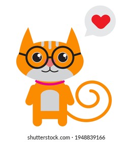 cute cat logo cartoon illustration vector graphic