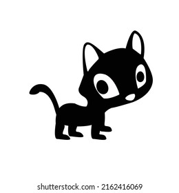 cute cat logo concept design vector template illustration. animal cartoon simple logo template