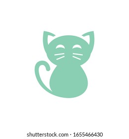 Cute cat logo concept. Cat vector template.