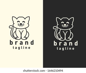 Vektorillustration für Cute-Cat-Logo