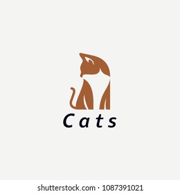 Cute Cat Logo Designs Template