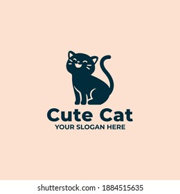 Cute Cat Logo-Design