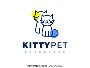 Logo de un gato lindo adecuado para el símbolo de negocios.