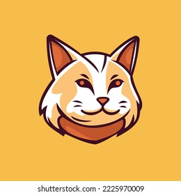 Ilustración de diseño del logotipo del gato. Diseño de marca de logotipo limpio. Ilustración para marca comercial personal o comercial.