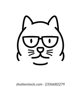 cute cat logo template design. pet sign and symbol.