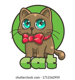 A cute cat logo for your brand